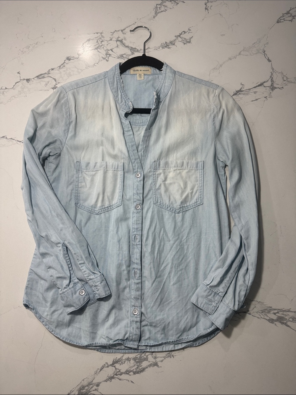 XS  Cloth & Stone for Anthropologie "Holding Horses" Chambray Shirt